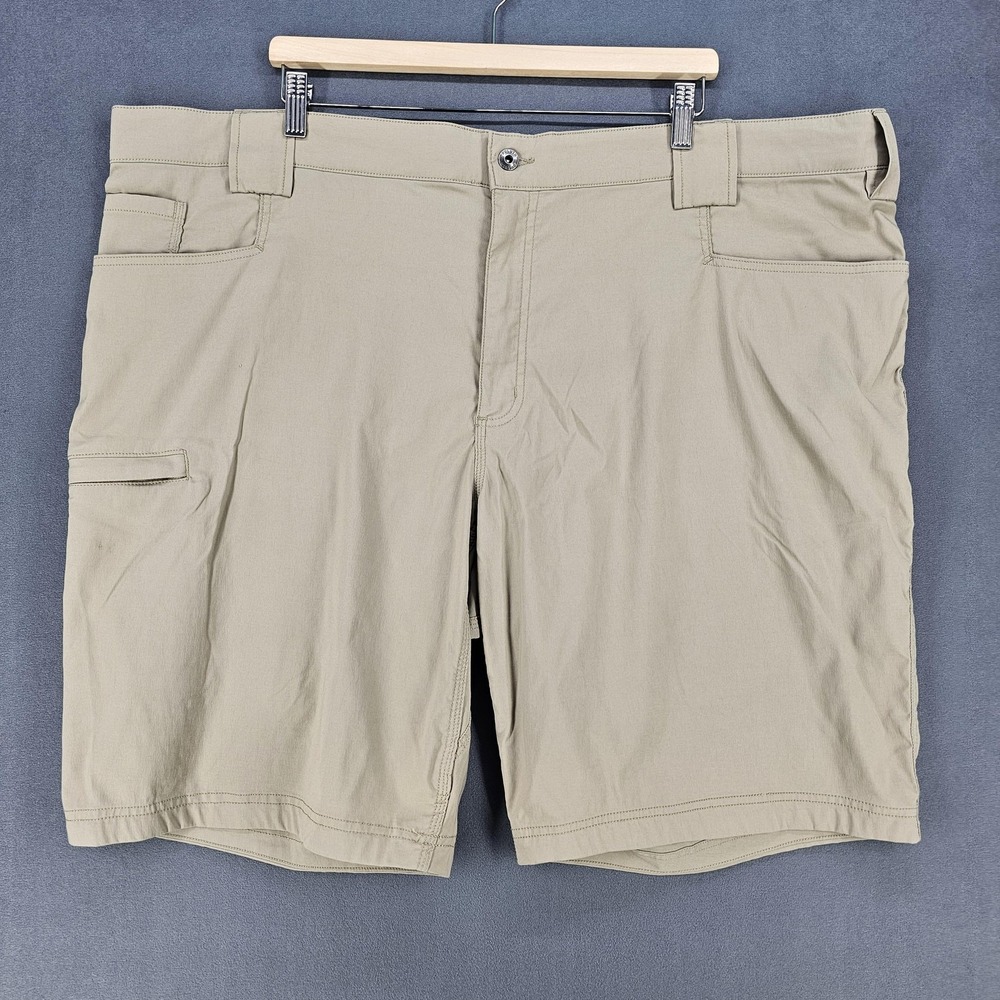 Duluth Trading Co Flex Dry On The Fly Shorts Mens 48 Beige Cargo 11" Inseam